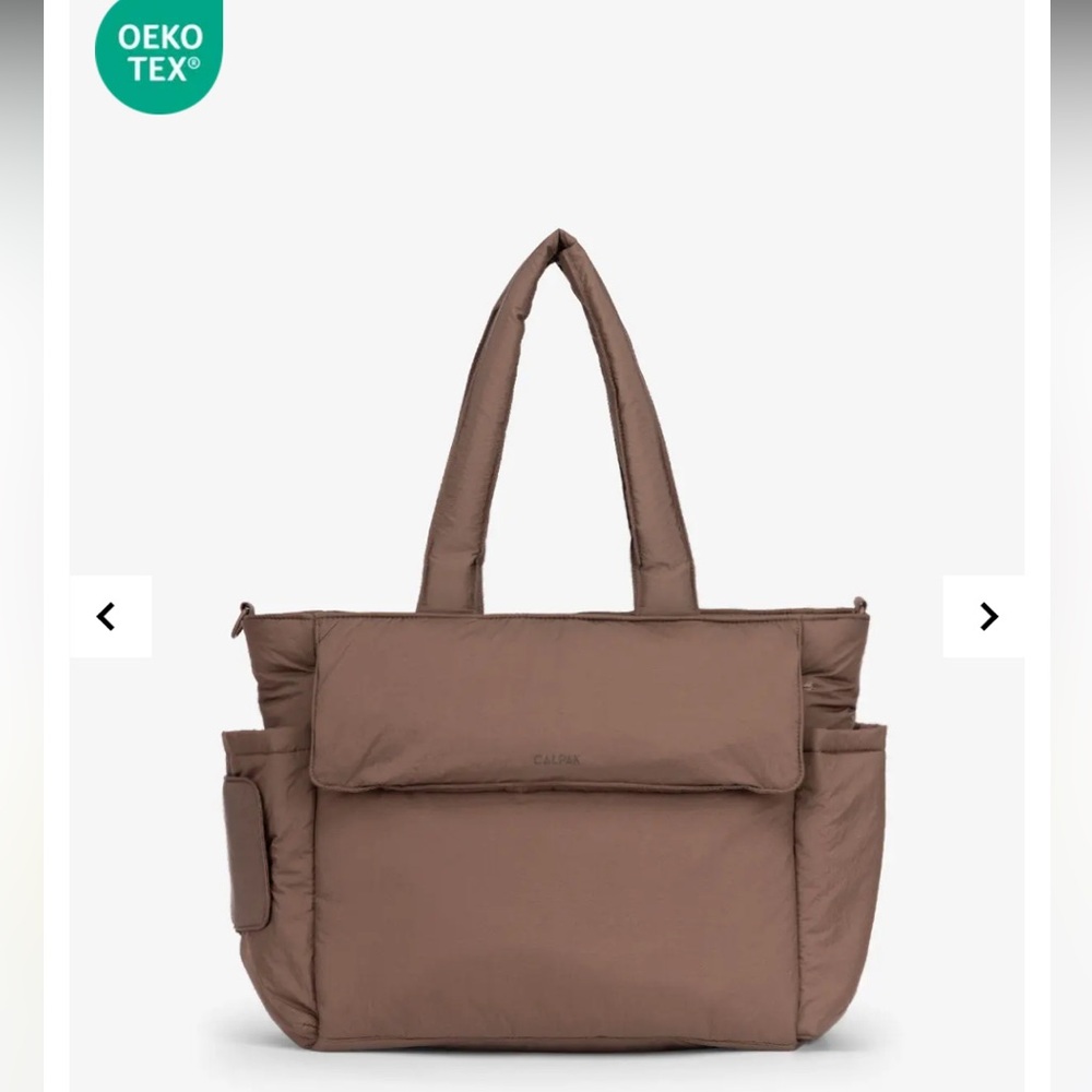 Diaper Tote Bag with Laptop Sleeve in Hazelnut | new with tags